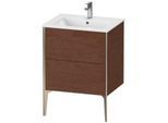 Duravit XViu Waschtisch-Unterschrank XV44810B113 61 x 59,4 x 48 cm, amerikanischer nussbaum, 2 Auszüge, stehend, champagner matt
