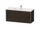 Duravit XViu Waschtisch-Unterschrank XV41280B169 121 x 56 x 48 cm, nussbaum gebürstet, 2 Schubkästen, wandhängend, champagner matt