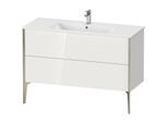 Duravit XViu Waschtisch-Unterschrank XV44840B280 121 x 59,4 x 48 cm, graphit supermatt, 2 Auszüge, stehend, schwarz matt