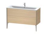 Duravit XViu Waschtisch-Unterschrank XV44840B171 121 x 59,4 x 48 cm, mediterrane eiche, 2 Auszüge, stehend, champagner matt