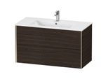 Duravit XViu Waschtisch-Unterschrank XV41270B169 101 x 56 x 48 cm, nussbaum gebürstet, 2 Schubkästen, wandhängend, champagner matt