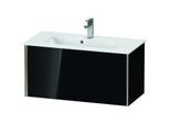 Duravit XViu Waschtisch-Unterschrank XV40790B140 81 x 40 x 39 cm, schwarz hochglanz, 1 Auszug, wandhängend, champagner matt