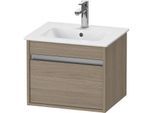 Duravit Ketho Waschtisch-Unterschrank KT640403535 50x41,2x41cm, 1 Auszug, wandhängend, Eiche terra