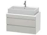 Duravit DuraStyle Waschtisch-Unterschrank DS530800718 90 x 47,8 cm, betongrau/weiß matt, für Konsole, 2 Schubkästen