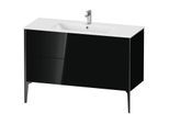 Duravit XViu Waschtisch-Unterschrank XV44840B240 121 x 59,4 x 48 cm, schwarz hochglanz, 2 Auszüge, stehend, schwarz matt