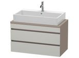 Duravit DuraStyle Waschtisch-Unterschrank DS530800743 90 x 47,8 cm, betongrau/basalt matt, für Konsole, 2 Schubkästen