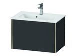 Duravit XViu Waschtisch-Unterschrank XV40780B180 61 x 40 x 39 cm, graphit supermatt, 1 Auszug, wandhängend, champagner matt