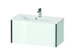 Duravit XViu Waschtisch-Unterschrank XV40790B285 81 x 40 x 39 cm, weiß hochglanz, 1 Auszug, wandhängend, schwarz matt