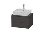 Duravit L-Cube Waschtisch-Unterschrank LC580508080 62 x 47,7 cm, graphit supermatt, für Konsole, 2 Schubkästen