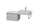 Duravit L-Cube Unterschrank LC582800707 62 x 47,7 cm, betongrau matt, für Konsole, 2 Schubkästen