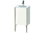Duravit XViu Waschtisch-Unterschrank XV4068LB122 43x31x59,1cm, 1 Tür, champagner matt, links, weiß hochglanz