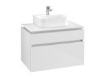 Villeroy & Boch Legato Waschtischunterschrank B73400DH 80x55x50cm, Glossy White
