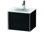 Duravit XViu Waschtisch-Unterschrank XV40310B116 51x42x39,7cm, 1 Auszug, champagner matt, Eiche schwarz