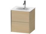 Duravit XViu Waschtisch-Unterschrank XV41310B171 51x42x55,7cm, 2 Schubkästen, champagner matt, mediterrane eiche