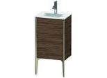 Duravit XViu Waschtisch-Unterschrank XV4068RB121 43x31x59,1cm, 1 Tür, champagner matt, rechts, nussbaum dunkel