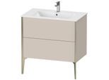 Duravit XViu Waschtisch-Unterschrank XV44820B191 81 x 59,4 x 48 cm, taupe matt, 2 Auszüge, stehend, champagner matt