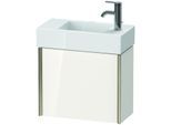 Duravit XViu Waschtisch-Unterschrank XV4232LB122 48,4x39,7x23,4 cm, links, weiß hochglanz, 1 Tür, champagner matt