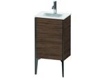 Duravit XViu Waschtisch-Unterschrank XV4068LB221 43x31x59,1cm, schwarz matt, Tür links, nussbaum dunkel