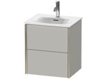 Duravit XViu Waschtisch-Unterschrank XV41310B107 51x42x55,7cm, 2 Schubkästen, champagner matt, betongrau matt