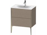 Duravit XViu Waschtisch-Unterschrank XV43010B111 71 x 59,1 x 48 cm, eiche kaschmir, 2 Auszüge, champagner matt