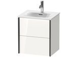 Duravit XViu Waschtisch-Unterschrank XV41310B285 51x42x55,7cm, 2 Schubkästen, schwarz matt, weiß hochglanz