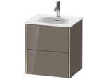 Duravit XViu Waschtisch-Unterschrank XV41310B189 51x42x55,7cm, 2 Schubkästen, champagner matt, flannel grey hochglanz