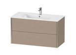 Duravit XViu Waschtisch-Unterschrank XV41270B175 101 x 56 x 48 cm, leinen, 2 Schubkästen, wandhängend, champagner matt