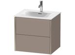 Duravit XViu Waschtisch-Unterschrank XV41320B143 61 x 55,7 x 48 cm, basalt matt, 2 Schubkästen, champagner matt