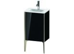 Duravit XViu Waschtisch-Unterschrank XV4068RB140 43x31x59,1cm, 1 Tür, champagner matt, rechts, schwarz hochglanz