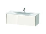 Duravit XViu Waschtisch-Unterschrank XV40360B122 121 x 39,7 x 48 cm, weiß hochglanz, 1 Auszug, champagner matt