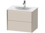 Duravit XViu Waschtisch-Unterschrank XV41330B191 71 x 55,7 x 48 cm, taupe matt, 2 Schubkästen, champagner matt