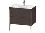 Duravit XViu Waschtisch-Unterschrank XV4710OB172C 80x48cm, 2 Auszüge, 1 Hahnloch, champagner matt, Rahmen C, eiche dunkel gebürstet