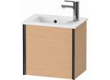 Duravit XViu Waschtisch-Unterschrank XV4024LB212 41x29x40cm, wandhängend, schwarz matt, Anschlag links, eiche gebürstet