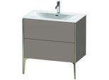 Duravit XViu Waschtisch-Unterschrank XV43020B143 81 x 59,1 x 48 cm, basalt matt, 2 Auszüge, champagner matt