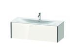 Duravit XViu Waschtisch-Unterschrank XV40360B285 121 x 39,7 x 48 cm, weiß hochglanz, 1 Auszug, schwarz matt