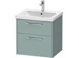 Duravit D-Code Waschtischunterschrank DC4670010HG0000 ,Griff Chrom, Fjordgrün Matt, Wandhängend, Schubkästen 2, 584x555x460 mm