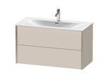 Duravit XViu Waschtisch-Unterschrank XV41350B191 101 x 55,7 x 48 cm, taupe matt, 2 Schubkästen, champagner matt