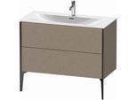 Duravit XViu Waschtisch-Unterschrank XV43030B211 101 x 59,1 x 48 cm, eiche kaschmir, 2 Auszüge, schwarz matt