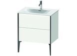 Duravit XViu Waschtisch-Unterschrank XV43010B218 71 x 59,1 x 48 cm, weiß matt, 2 Auszüge, schwarz matt