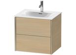 Duravit XViu Waschtisch-Unterschrank XV41320B171 61 x 55,7 x 48 cm, mediterrane eiche, 2 Schubkästen, champagner matt