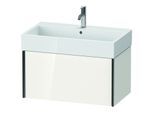 Duravit XViu Waschtisch-Unterschrank XV42360B285 78,4 x 39,7 x 45,4 cm, weiß hochglanz, 1 Auszug, schwarz matt