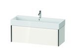 Duravit XViu Waschtisch-Unterschrank XV42380B222 118,4 x 39,7 x 45,4 cm, weiß hochglanz, 1 Auszug, schwarz matt