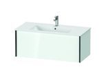 Duravit XViu Waschtisch-Unterschrank XV40270B285 101 x 40 x 48 cm, weiß hochglanz, 1 Auszug, wandhängend, schwarz matt