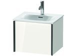 Duravit XViu Waschtisch-Unterschrank XV40310B285 51x42x39,7cm, 1 Auszug, schwarz matt, weiß hochglanz