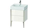 Duravit XViu Waschtisch-Unterschrank XV45340B122 58,4 x 49,3 x 45,4 cm, weiß hochglanz, 2 Auszüge, champagner matt