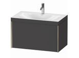Duravit XViu Waschtisch-Unterschrank XV4610OB149C 80x48cm, 1 Auszug, 1 Hahnloch, champagner matt, Rahmen C, graphit matt