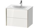 Duravit XViu Waschtisch-Unterschrank XV41330B135 71 x 55,7 x 48 cm, Eiche terra, 2 Schubkästen, champagner matt