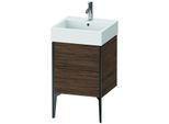 Duravit XViu Waschtisch-Unterschrank XV45330B221 48,4 x 45,4 x 49,3 cm, nussbaum dunkel, 2 Auszüge, schwarz matt