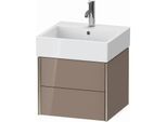 Duravit XViu Waschtisch-Unterschrank XV43330B186 48,4 x 39,7 x 45,4 cm, cappucino hochglanz, 2 Schubkästen, champagner matt