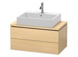 Duravit L-Cube Waschtisch-Unterschrank LC580707171 82 x 47,7 cm, mediterane eiche, für Konsole, 2 Schubkästen